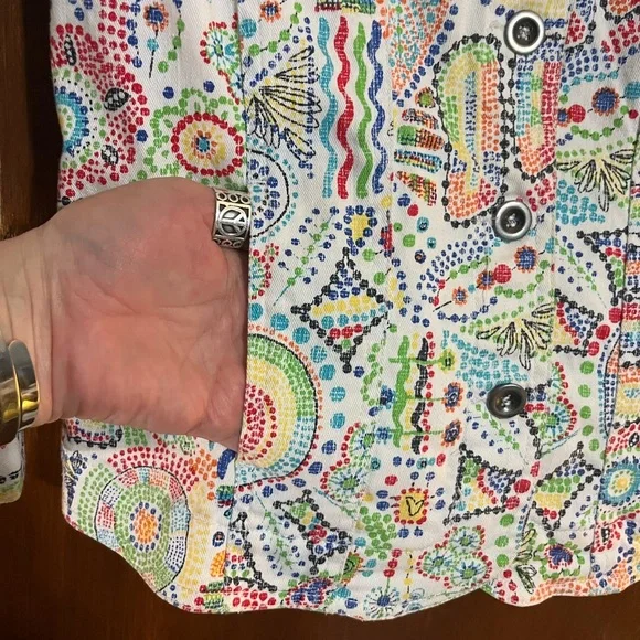 Ruby Rd. Multicolor Patterned Jacket - Picture 4 of 5